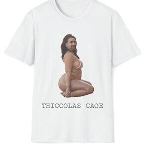 Thiccolas Cage Funny Nicolas Cage Christmas Meme T Shirt 80